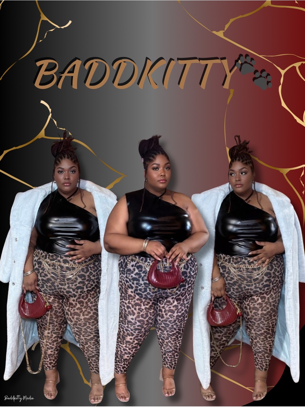 Plus Size Leopard Print mesh leggings